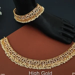 High Gold Polish Party Wear Antique Payal